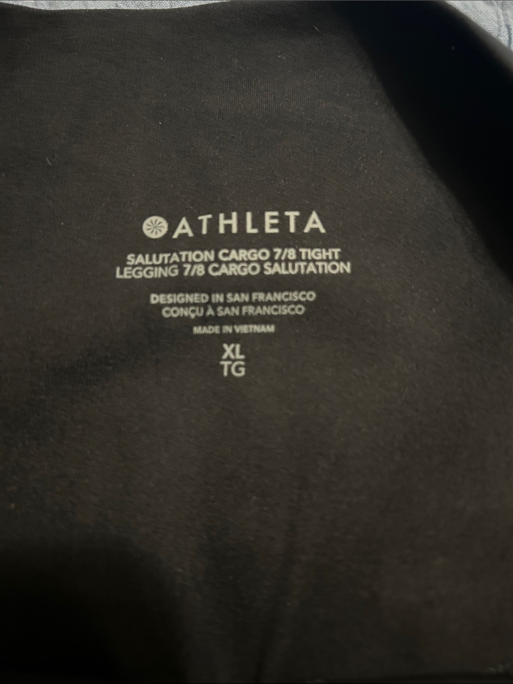 Athleta NWT Salutation Cargo Tight/Legging 7/8 Length XL - Picture 5 of 7